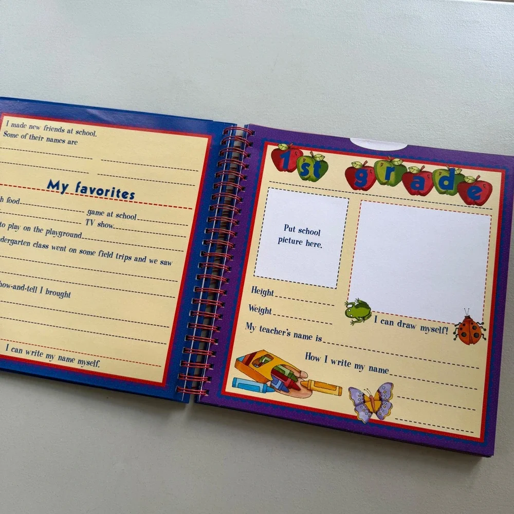 New Seasons School Years Memory Keeper K-12 Spiral Bound‎ Scrapbook 2001 Edition